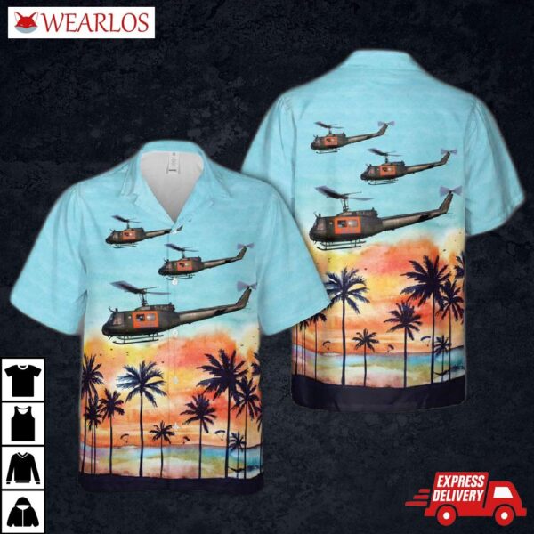 German Army (heer) Bell Uh-1d Huey Hawaiian Shirt