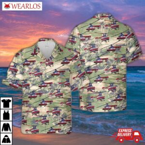 Kaman Hh-43 Huskie Us Air Force Hawaiian Shirt