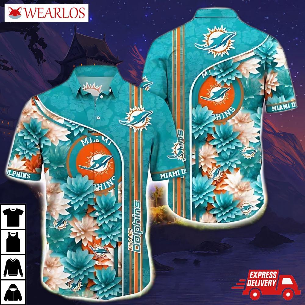 Miami Dolphins Floral Dream Hawaiian Shirt