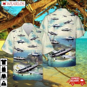 Us Air Force Beechcraft T-6 Texan Ii Hawaiian Shirt