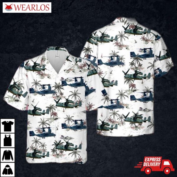Us Air Force Bell Boeing V-22 Osprey Hawaiian Shirt