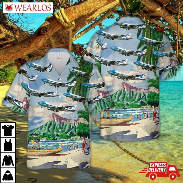 Us Air Force Boeing C-137 Stratoliner Hawaiian Shirt