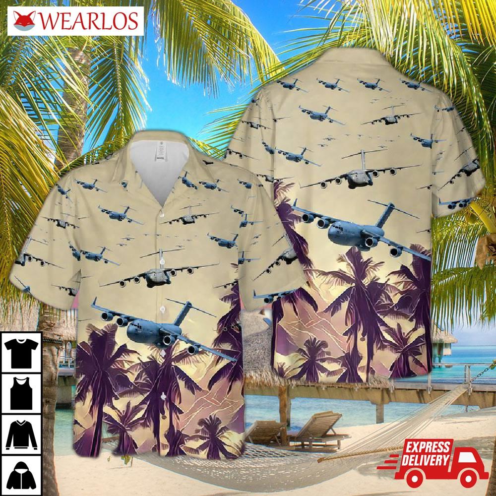 Us Air Force Boeing C-17 Globemaster 3D Hawaiian Shirt