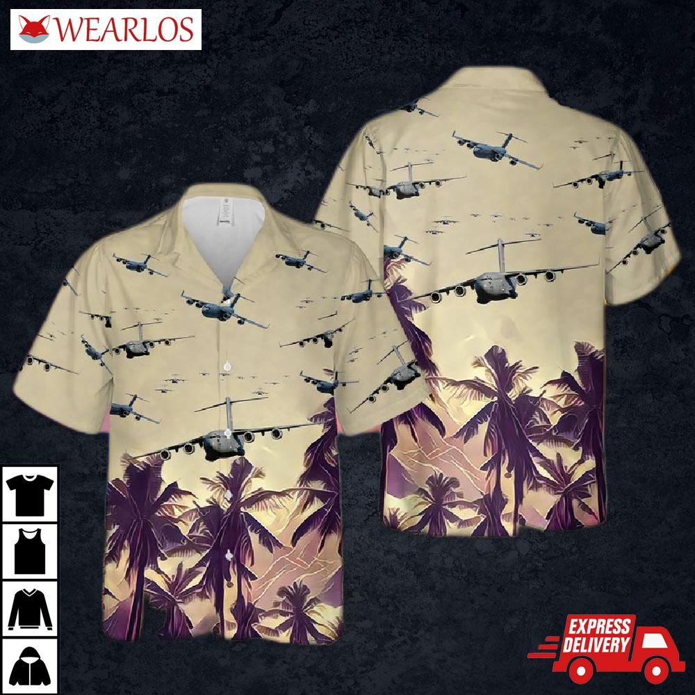 Us Air Force Boeing C-17 Globemaster 3D Hawaiian Shirt