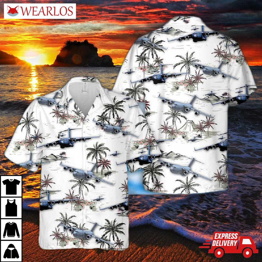 Us Air Force Boeing C-17 Globemaster 3D Hawaiian Shirt