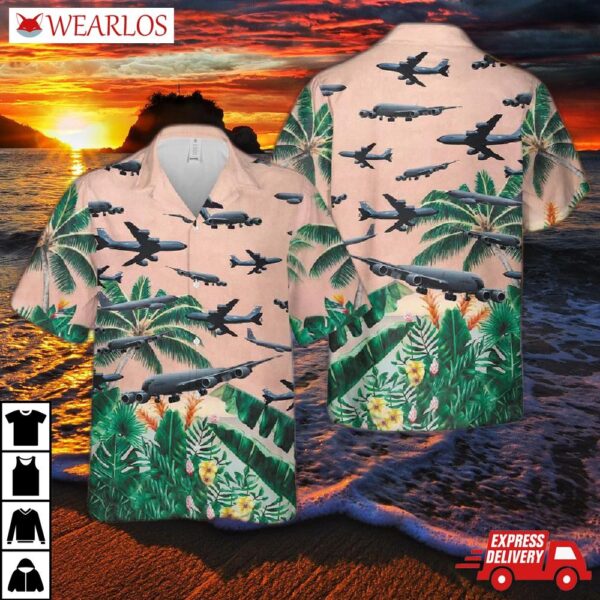 Us Air Force Boeing Kc-135r Hawaiian Shirt