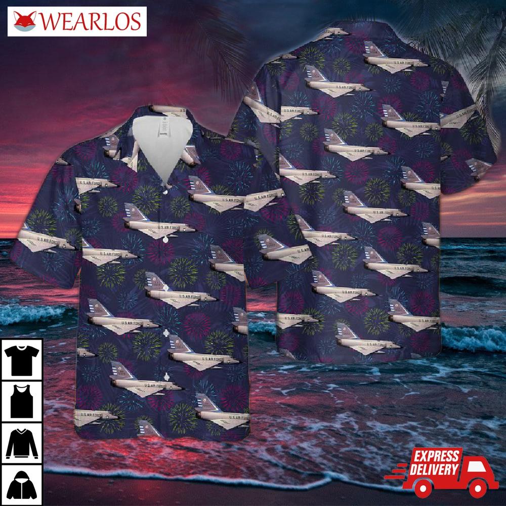 Us Air Force Convair F-106 Delta Dart 4th Of July Hawaiian Shirt