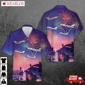 Us Air Force Convair F-106 Delta Dart California 4th Of July Hawaiian Shirt