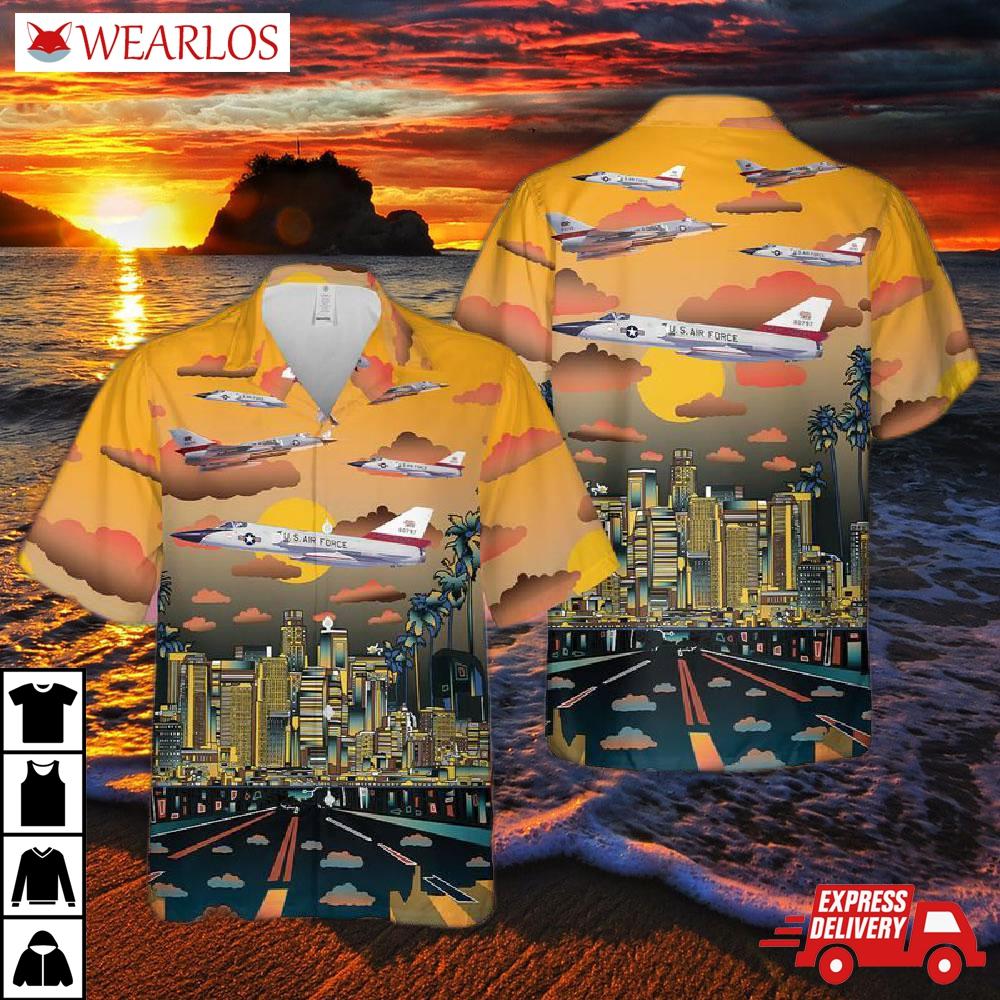 Us Air Force Convair F-106 Delta Dart California Hawaiian Shirt