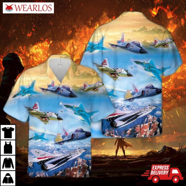 Us Air Force Convair F-106 Delta Dart Hawaiian Shirt