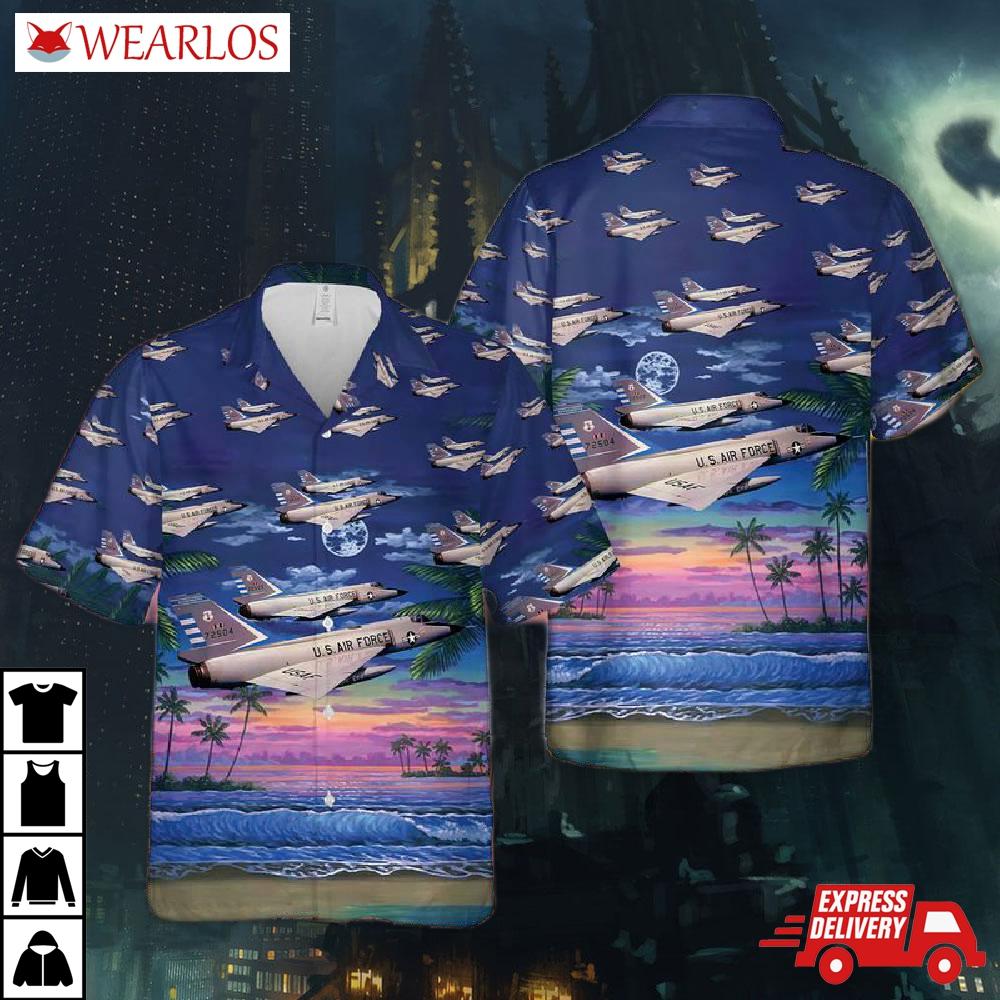 Us Air Force Convair F-106 Delta Dart Hawaiian Shirt