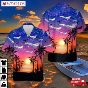 Us Air Force Convair F-106 Delta Dart New Jersey 4th Of July Hawaiian Shirt
