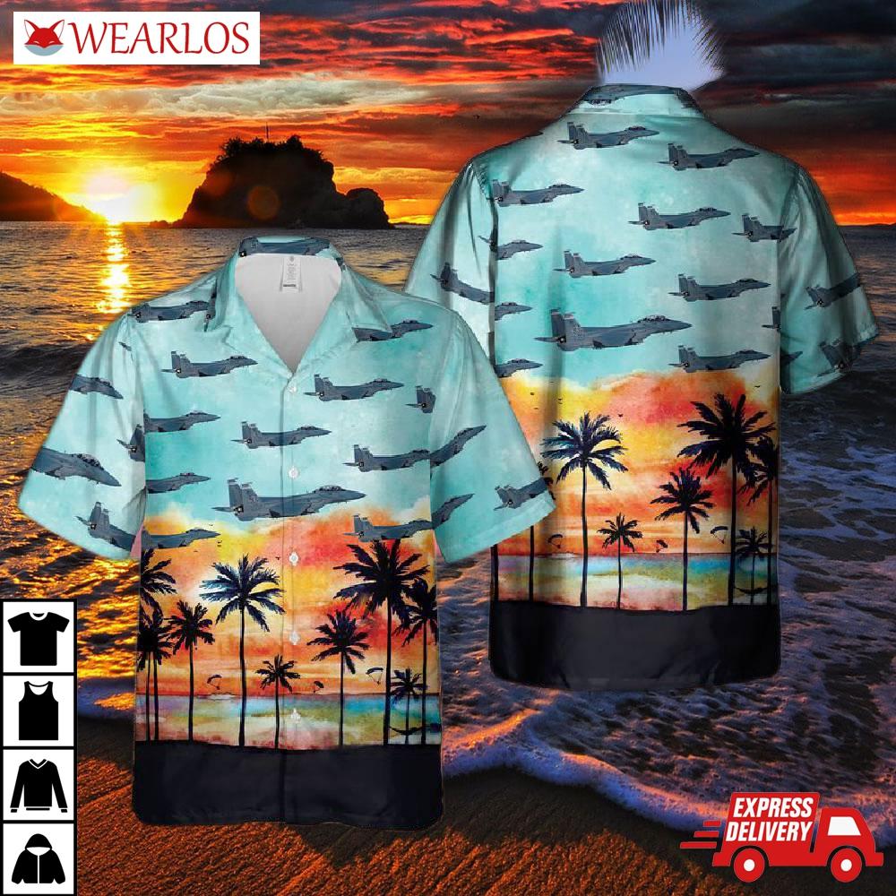 Us Air Force F-15ex Eagle Ii Hawaiian Shirt