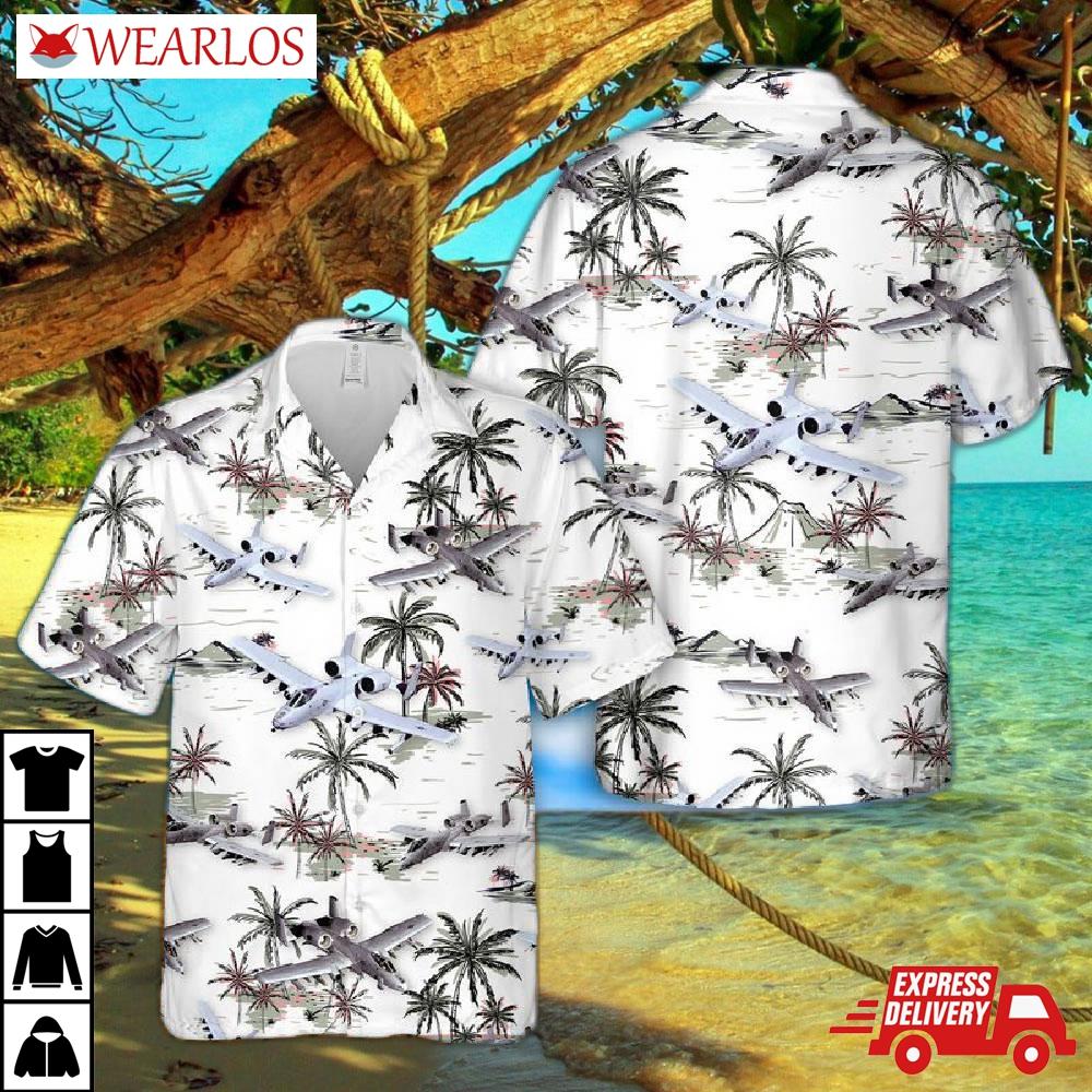 Us Air Force Fairchild Republic A-10 Thunderbolt Ii Hawaiian Shirt