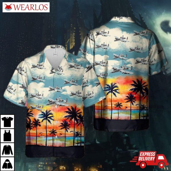Us Air Force Fairchild Republic A-10 Thunderbolt Ii Hawaiian Shirt
