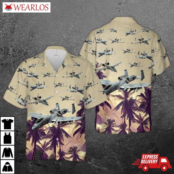 Us Air Force Fairchild Republic A-10 Thunderbolt Ii Hawaiian Shirt