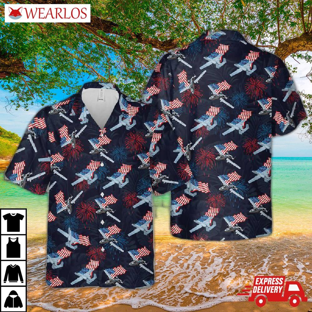 Us Air Force Fairchild Republic A-10 Thunderbolt Ii Hawaiian Shirt