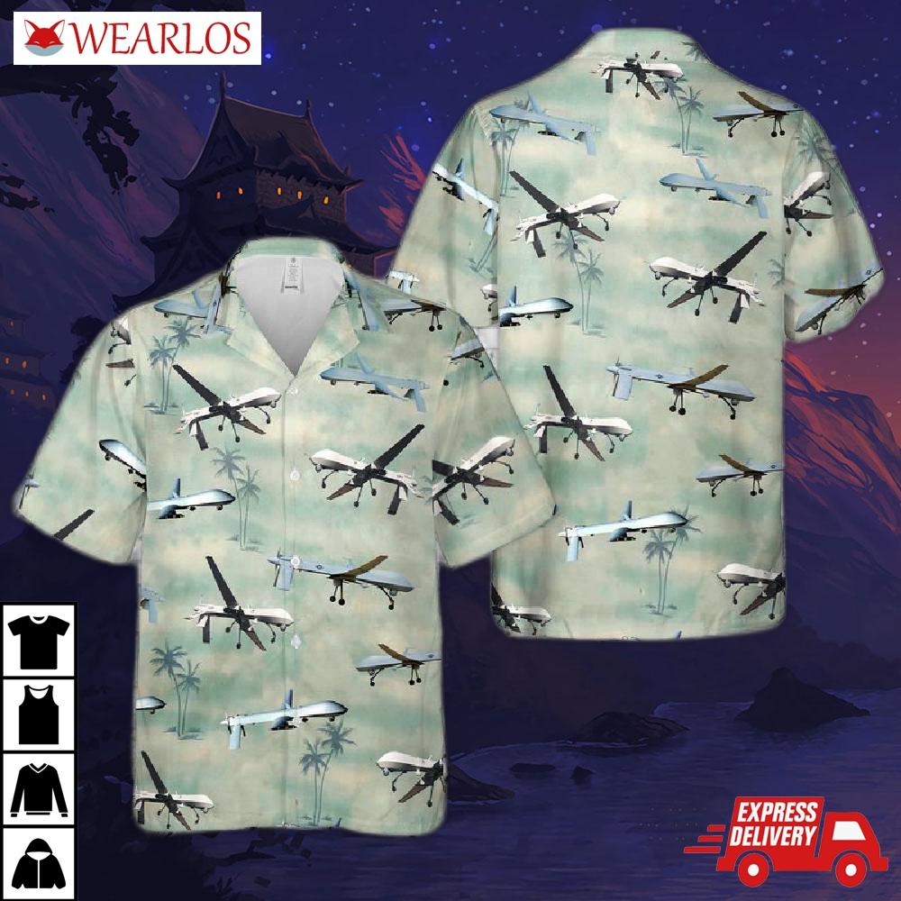 Us Air Force General Atomics Mq-1 Predator Hawaiian Shirt