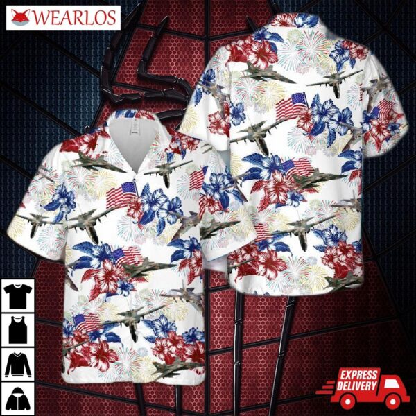 Us Air Force General Dynamics F-111 Aardvark 4th Of July Hawaiian Shirt