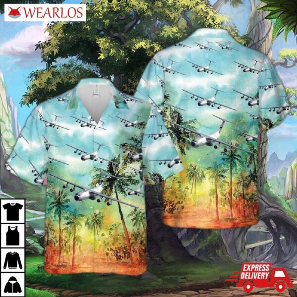 Us Air Force Hanoi Taxi (lockheed C-141 Starlifter) Hawaiian Shirt