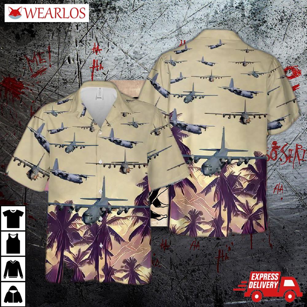 Us Air Force Lockheed Ac-130 Hawaiian Shirt