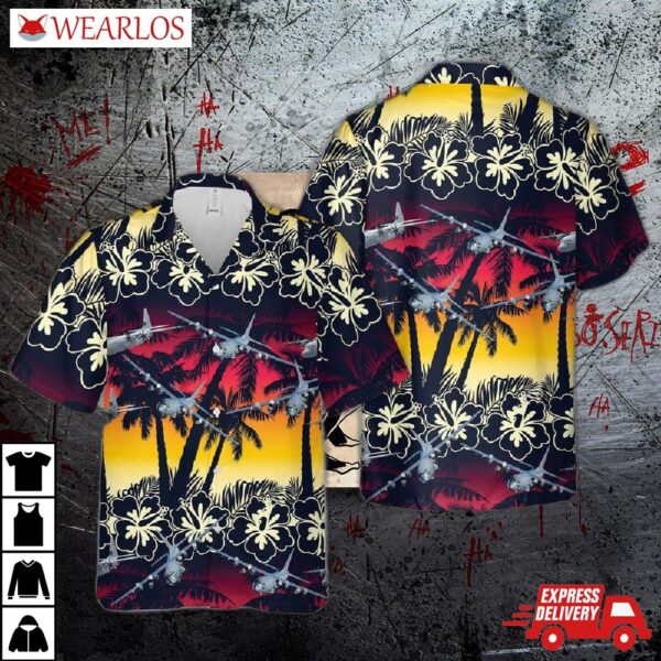 Us Air Force Lockheed Ac-130 Hawaiian Shirt