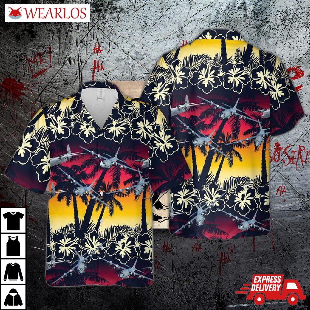 Us Air Force Lockheed Ac-130 Hawaiian Shirt