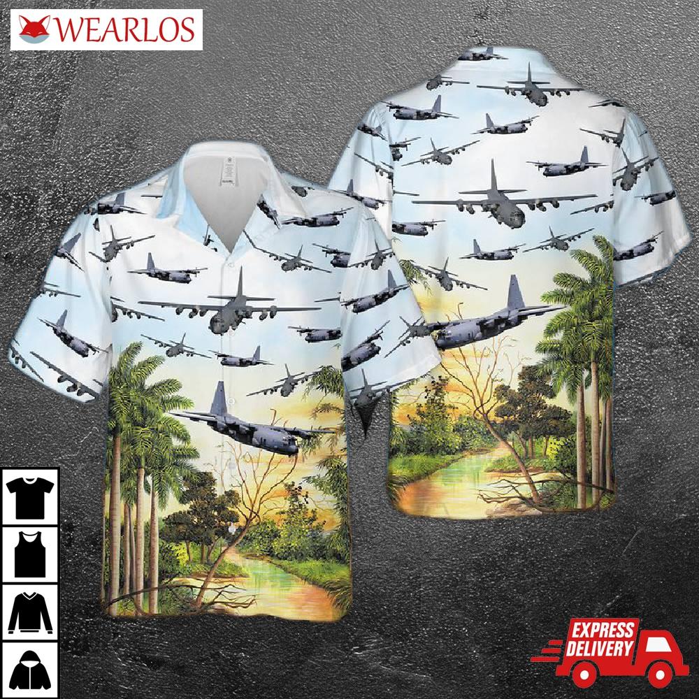 Us Air Force Lockheed Ac-130 Hawaiian Shirt