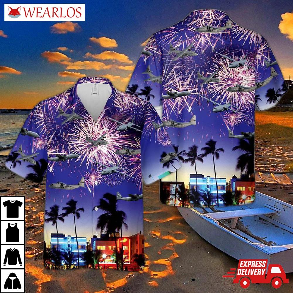 Us Air Force Lockheed C-130 Hercules Hawaiian Shirt