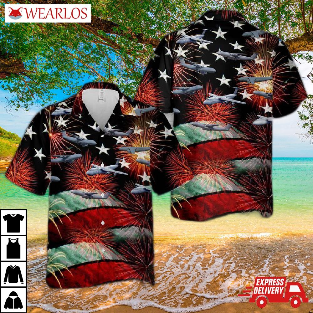 Us Air Force Lockheed C-5 Galaxy 4th Of July Hawaiian Shirt