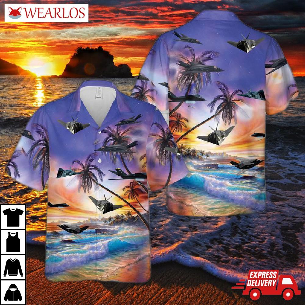 Us Air Force Lockheed F-117 Nighthawk Hawaiian Shirt
