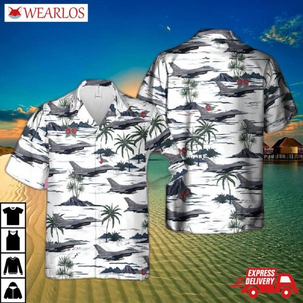 Us Air Force Lockheed F-16cm Fighting Falcon Hawaiian Shirt