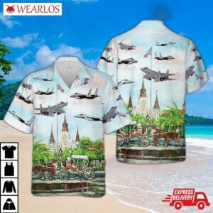Us Air Force Louisiana National Guard F-15 Eagle Hawaiian Shirt