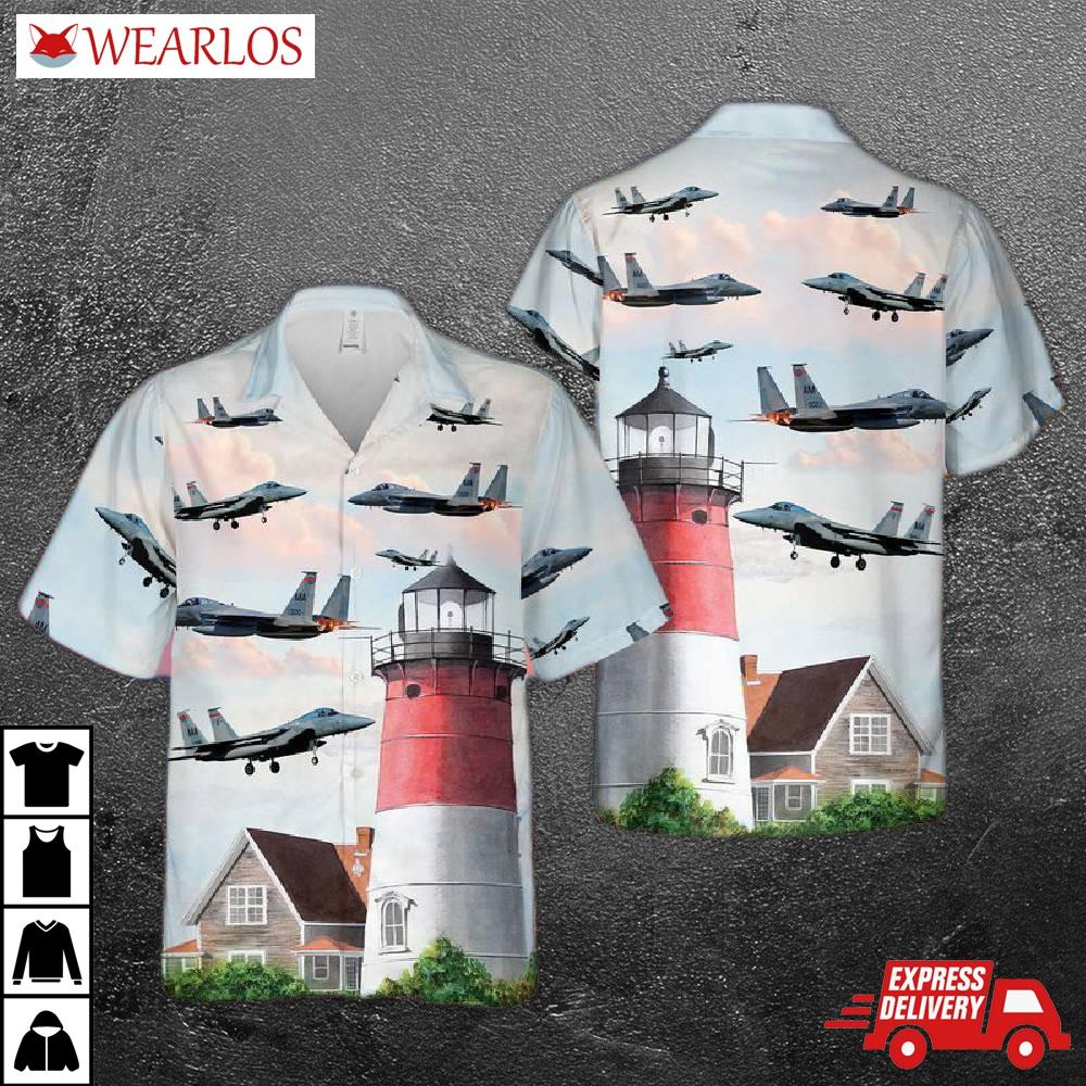 Us Air Force Massachusetts National Guard F-15 Eagle Hawaiian Shirt