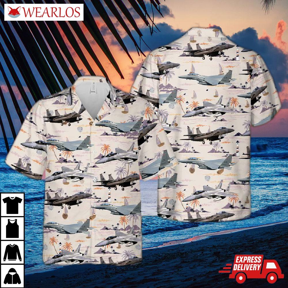 Us Air Force Mcdonnell Douglas F-15 Eagle Hawaiian Shirt