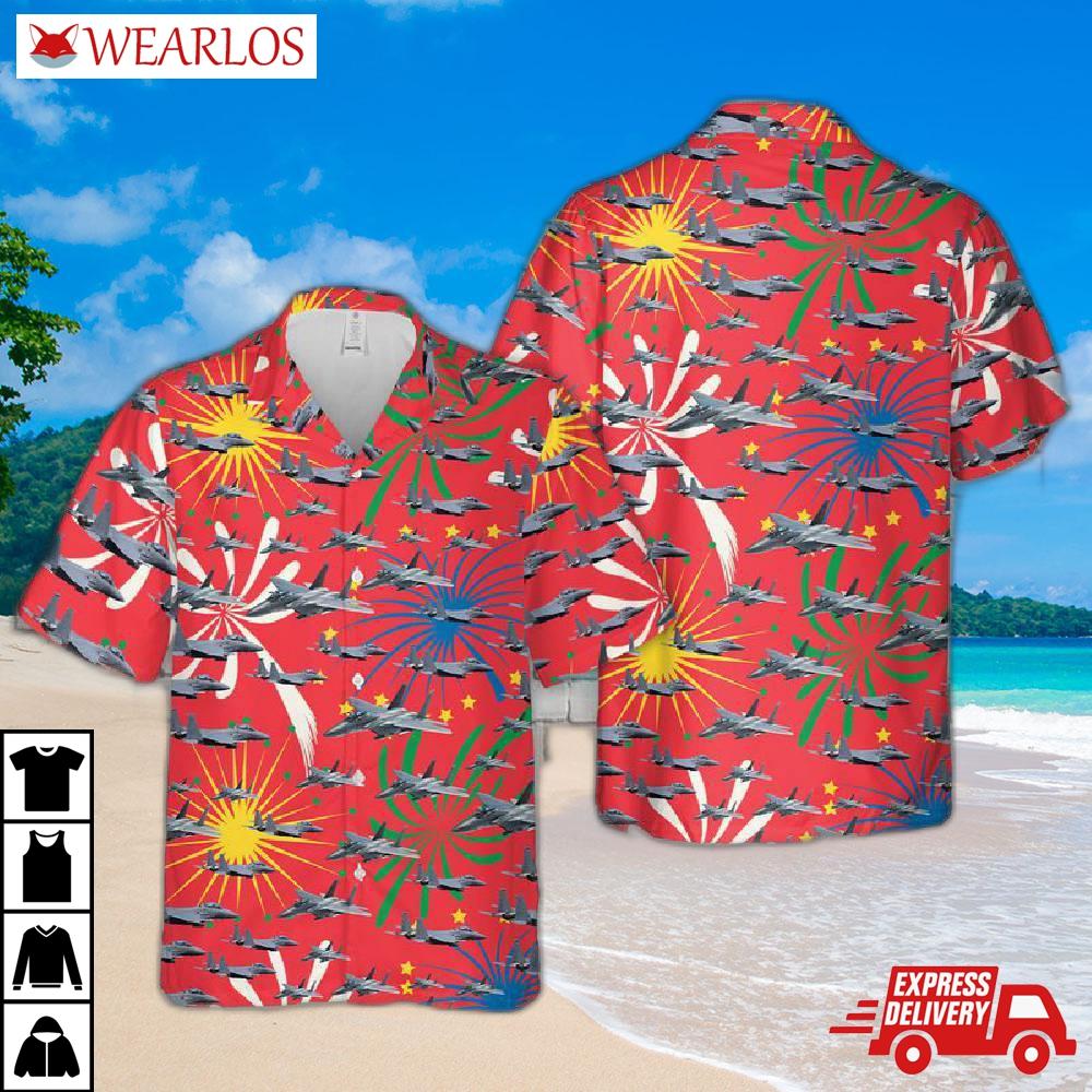 Us Air Force Mcdonnell Douglas F-15e Strike Eagle Hawaiian Shirt