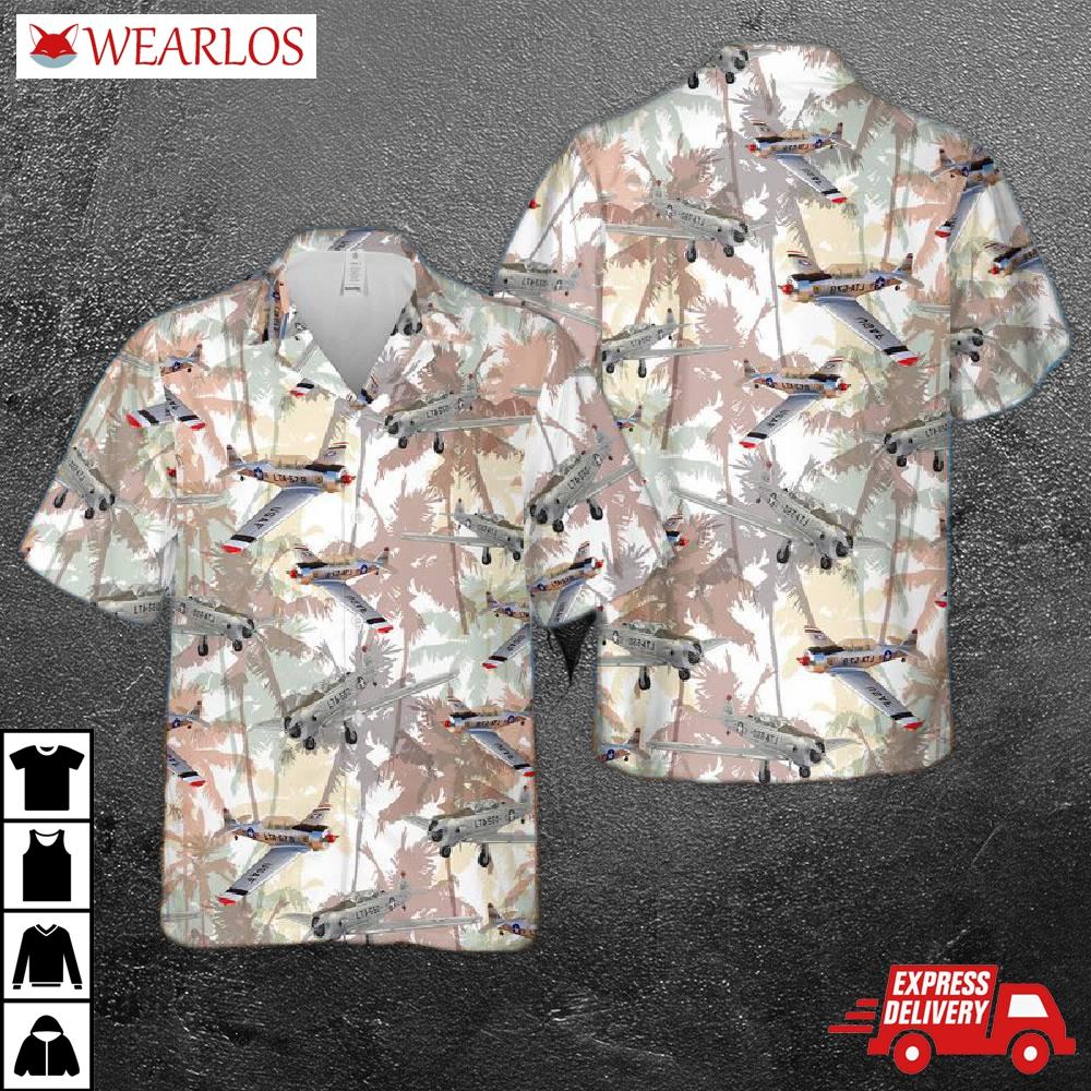 Us Air Force North American T-6 Texan Hawaiian Shirt