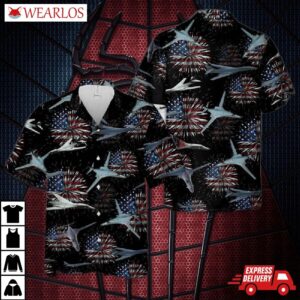 Us Air Force Rockwell B-1 Lancer 4th Of July Hawaiian Shirt