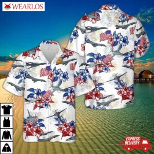Us Air Force Rockwell B-1 Lancer 4th Of July Hawaiian Shirt