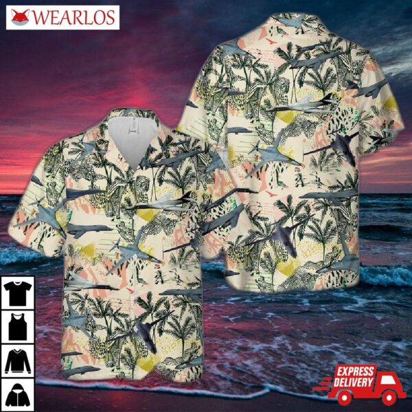 Us Air Force Rockwell B-1 Lancer Hawaiian Shirt