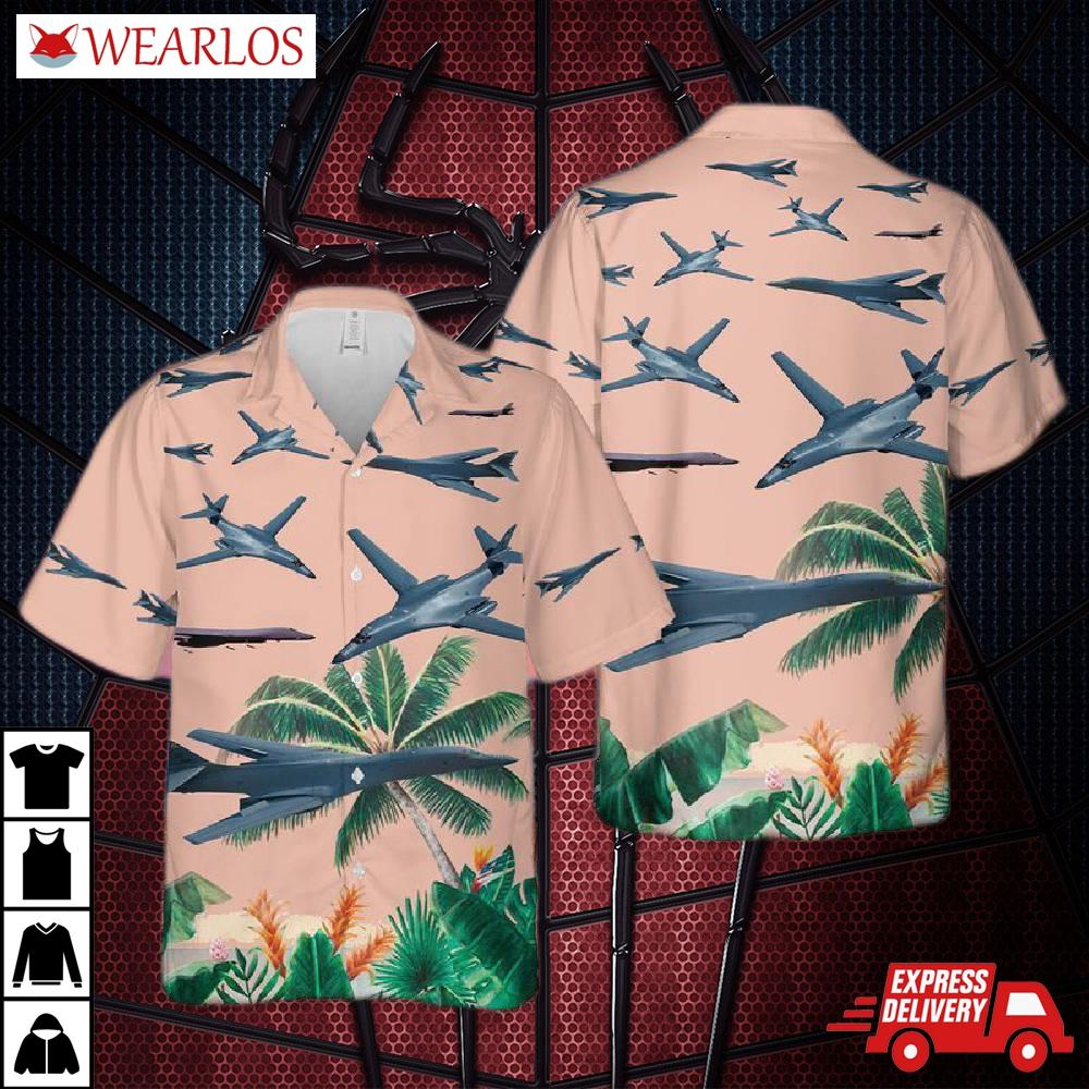 Us Air Force Rockwell B-1 Lancer Hawaiian Shirt