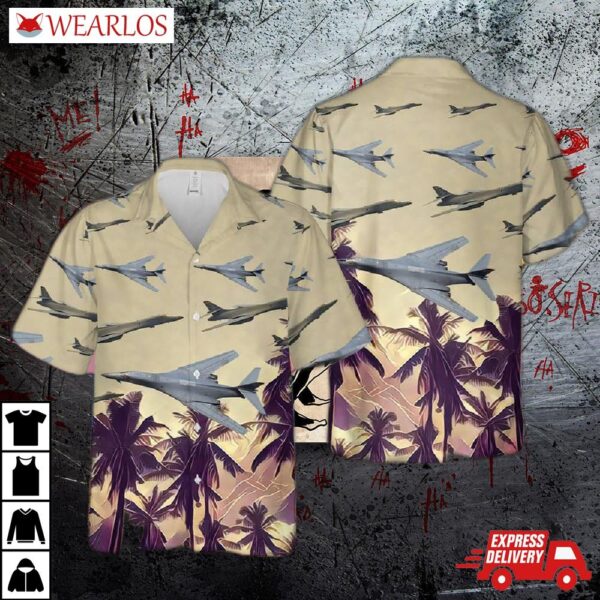 Us Air Force Rockwell B-1 Lancer Hawaiian Shirt