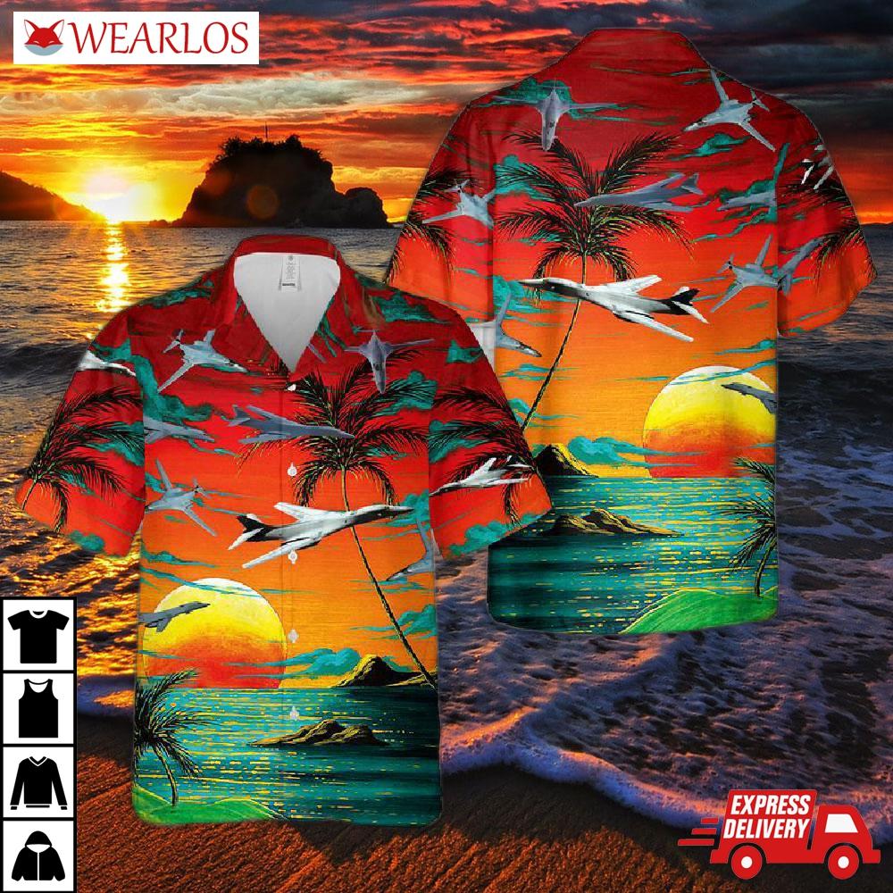 Us Air Force Rockwell B-1 Lancer Hawaiian Shirt
