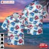 Us Air Force Rockwell B-1 Lancer Red White & Blue Tie Dye Hawaiian Shirt