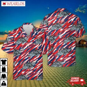 Us Air Force Sikorsky Mh-53 Pave Low 4th Of July Hawaiian Shirt