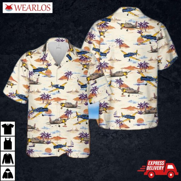 Us Air Force Vultee Bt-13 Valiant Hawaiian Shirt