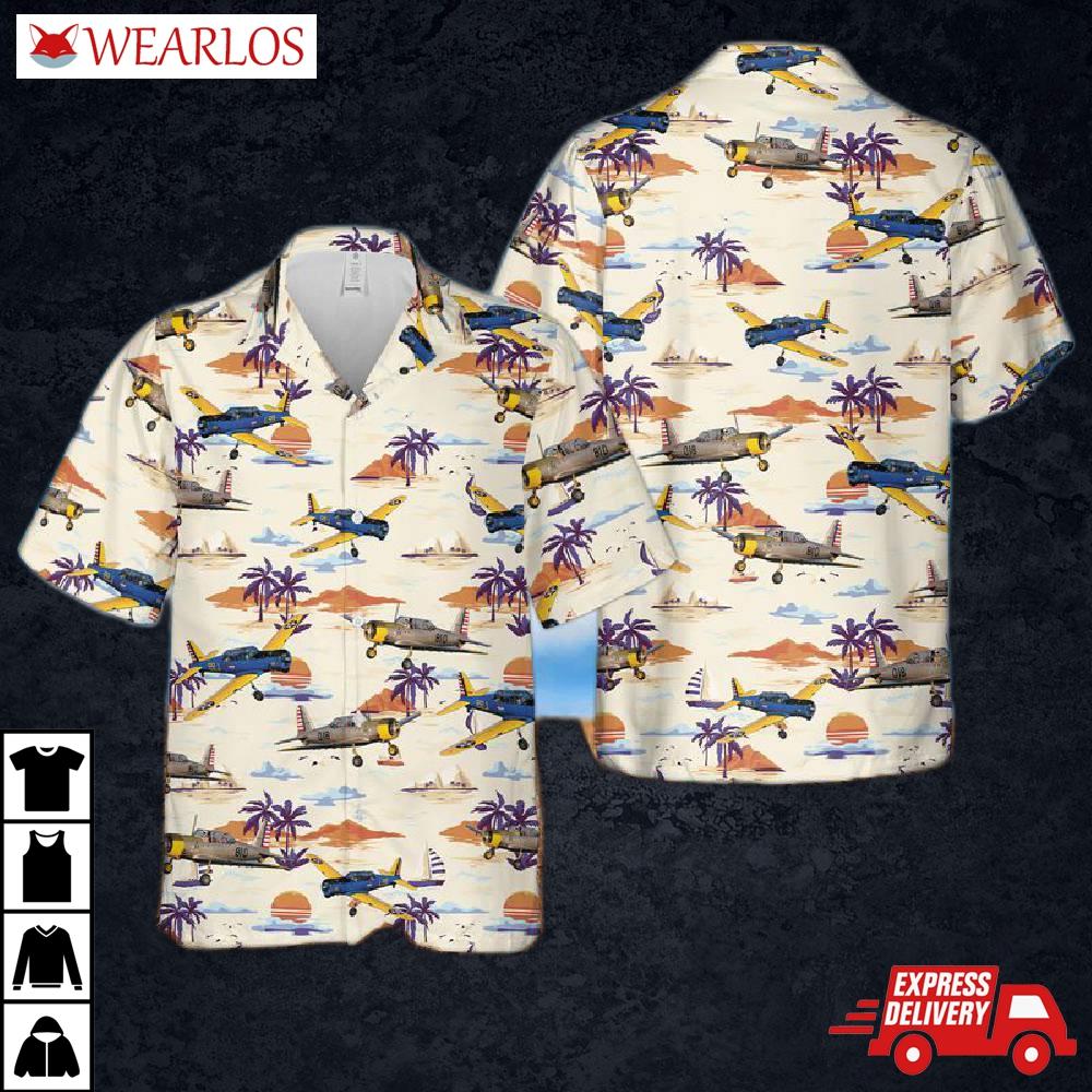 Us Air Force Vultee Bt-13 Valiant Hawaiian Shirt