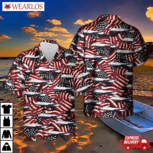 Us Airlines 2 Boeing 757-232 4th Of July Hawaiian Shirt