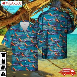 Us Airlines 3 Boeing 737-7h4 Hawaiian Shirt