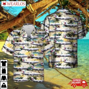 Us Airlines 4 Boeing 747sp-21 Vintage Hawaiian Shirt